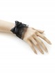 Exaggerated Fashion Cute Retro Black Sequins Lace Bow Female Bracelet
