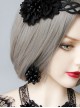 Baroque Retro Black Alloy Handmade Beaded Gothic Halloween Female Earrings