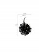 Baroque Retro Black Alloy Handmade Beaded Gothic Halloween Female Earrings