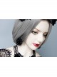 Baroque Retro Black Alloy Handmade Beaded Gothic Halloween Female Earrings