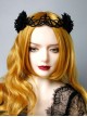 Victorian Fashion Retro Gothic Grim Reaper Black Halloween Queen Witch Crown Hairband