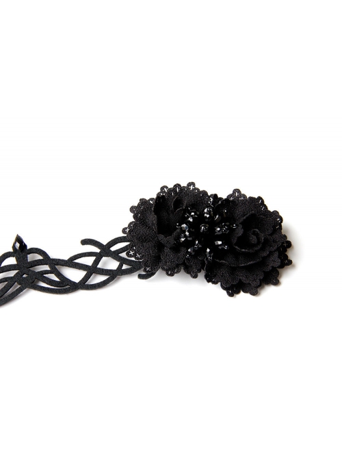 Victorian Fashion Retro Gothic Grim Reaper Black Halloween Queen Witch Crown Hairband