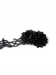 Victorian Fashion Retro Gothic Grim Reaper Black Halloween Queen Witch Crown Hairband