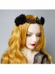 Victorian Fashion Retro Gothic Grim Reaper Black Halloween Queen Witch Crown Hairband