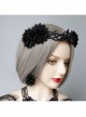 Victorian Fashion Retro Gothic Grim Reaper Black Halloween Queen Witch Crown Hairband