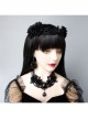 Victorian Fashion Retro Gothic Grim Reaper Black Halloween Queen Witch Crown Hairband