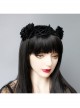 Victorian Fashion Retro Gothic Grim Reaper Black Halloween Queen Witch Crown Hairband