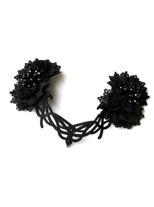 Victorian Fashion Retro Gothic Grim Reaper Black Halloween Queen Witch Crown Hairband