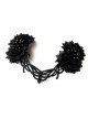 Victorian Fashion Retro Gothic Grim Reaper Black Halloween Queen Witch Crown Hairband