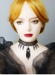Retro Fashion Halloween Prom Vampire Steam Punk Gothic Black Mesh Spikes Female Choker