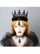 Retro Fashion Halloween Prom Vampire Steam Punk Gothic Black Mesh Spikes Female Choker