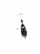 Retro Fashion Grim Reaper Cosplay Steam Punk Goth Queen Halloween Prom Black Spike Earrings