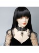 Fashion Gothic Retro Black Exaggerated Spider Lace Halloween Prom Female Choker