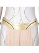 Eternals Thena Beige Battle Suit Design Combination 2 Halloween Cosplay Costume Full Set