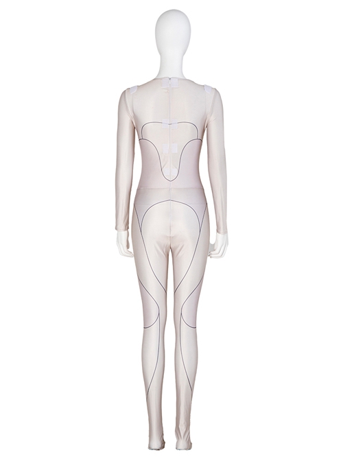 Eternals Thena Beige Battle Suit Design Combination 2 Halloween Cosplay Costume Full Set