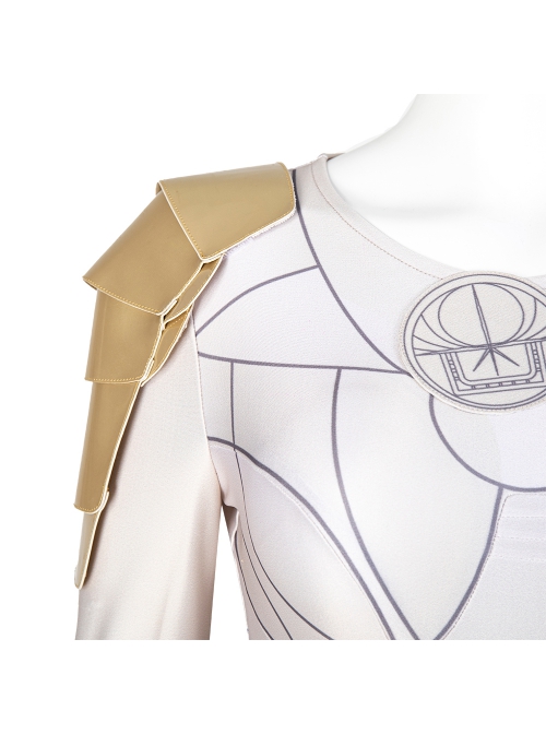 Eternals Thena Beige Battle Suit Design Combination 2 Halloween Cosplay Costume Full Set