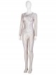 Eternals Thena Beige Battle Suit Design Combination 2 Halloween Cosplay Costume White Bodysuit
