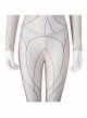 Eternals Thena Beige Battle Suit Design Combination 2 Halloween Cosplay Costume White Bodysuit
