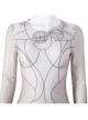 Eternals Thena Beige Battle Suit Design Combination 2 Halloween Cosplay Costume White Bodysuit