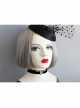 Simple Fashion Retro Gothic Row Drill Black Velvet Female Collar