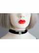 Simple Fashion Retro Gothic Row Drill Black Velvet Female Collar