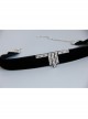 Simple Fashion Retro Gothic Row Drill Black Velvet Female Collar