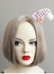 Fashion Cute White Hair Ball Pink Flower Purple Personality Hat Female Headband