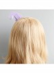 Fashion Cute White Hair Ball Pink Flower Purple Personality Hat Female Headband