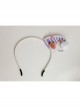 Fashion Cute White Hair Ball Pink Flower Purple Personality Hat Female Headband