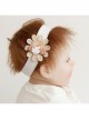 Fashion Personality Birthday One-Year-Old Baby Girl Child Cute Cartoon Girl Golden Lace Flower Headband