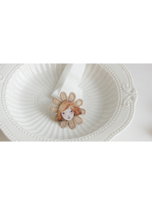Fashion Personality Birthday One-Year-Old Baby Girl Child Cute Cartoon Girl Golden Lace Flower Headband
