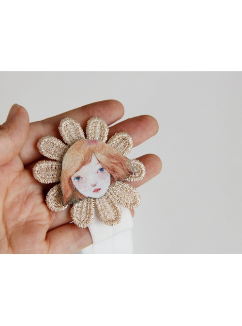 Fashion Personality Birthday One-Year-Old Baby Girl Child Cute Cartoon Girl Golden Lace Flower Headband