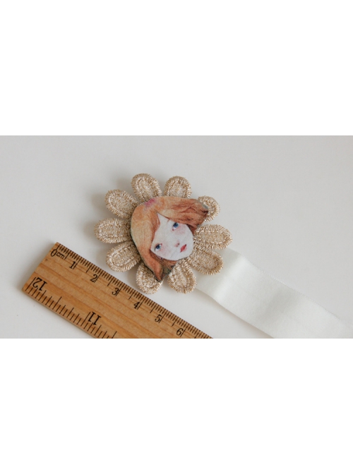 Fashion Personality Birthday One-Year-Old Baby Girl Child Cute Cartoon Girl Golden Lace Flower Headband