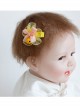 Festival fashion cute birthday one year old white lace flower pink rabbit female baby child princess hairband