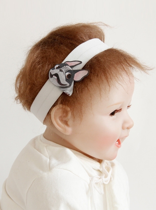 Fashion One-Year-Old Birthday Cute Cartoon Puppy Stretch Baby Girl Child Soft Hairband