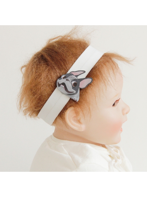 Fashion One-Year-Old Birthday Cute Cartoon Puppy Stretch Baby Girl Child Soft Hairband