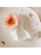 Fashion White Lace Orange Flowers Cute Baby Girls Birthday Elastic Hair Band