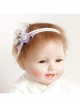 Cute Fashion White Lace Purple Swan Stretch Children Baby Girl Holiday Birthday Hairband