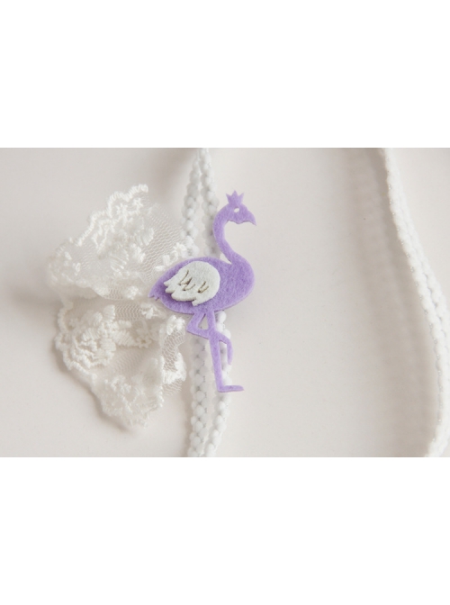 Cute Fashion White Lace Purple Swan Stretch Children Baby Girl Holiday Birthday Hairband
