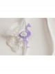 Cute Fashion White Lace Purple Swan Stretch Children Baby Girl Holiday Birthday Hairband