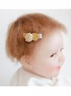 Birthday Holiday Fashion Cute Baby Girl Pearl Brown Butterfly Leaf Cloth Wrapping Hairpin