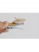 Birthday Holiday Fashion Cute Baby Girl Pearl Brown Butterfly Leaf Cloth Wrapping Hairpin