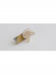 Birthday Holiday Fashion Cute Baby Girl Pearl Brown Butterfly Leaf Cloth Wrapping Hairpin
