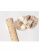 Holiday Birthday Fashion Cute Pearl Beige Flowers Golden Lace Girls Elastic Baby Hairband