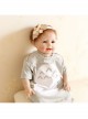 Holiday Birthday Fashion Cute Pearl Beige Flowers Golden Lace Girls Elastic Baby Hairband