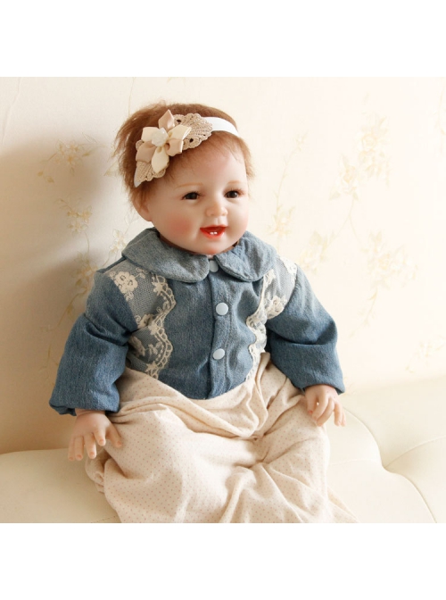 Holiday Birthday Fashion Cute Pearl Beige Flowers Golden Lace Girls Elastic Baby Hairband