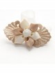 Holiday Birthday Fashion Cute Pearl Beige Flowers Golden Lace Girls Elastic Baby Hairband