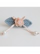 Cute Fashion Bows Pearls Pink Flowers Leaves Show Cute Girls Hairpins