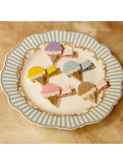 Ice Cream Shiny Fashion Cute Girl Princess Baby Birthday Hairpin