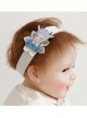 Fashion Cute Holiday Birthday White Lace Flower Cartoon Cute Girl Baby Hairband